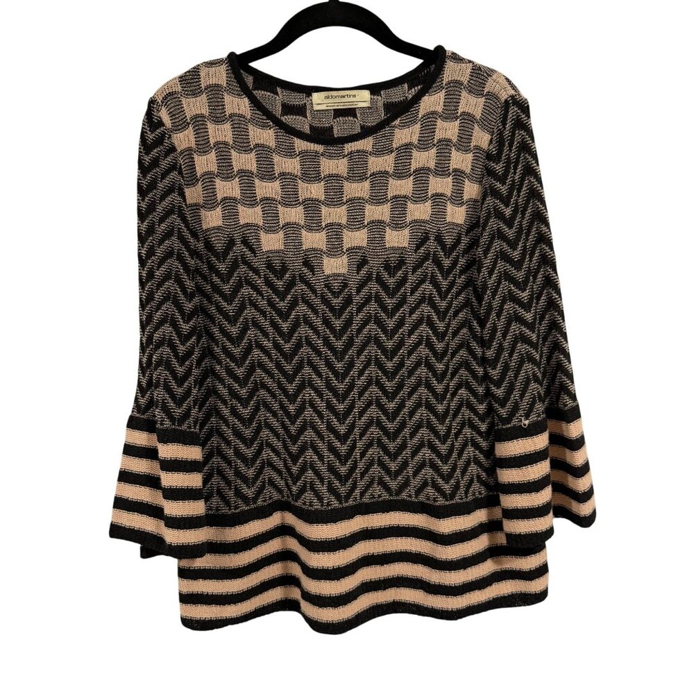 Aldo Martins Cream and Black Sweater‎ U.S. Size 8